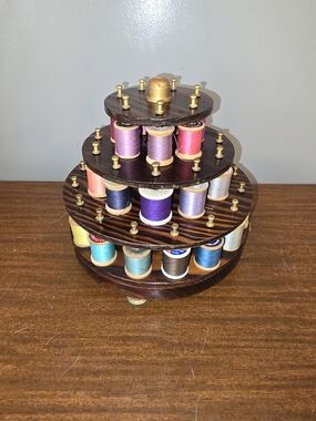 Vintage handmade spining bobbin holder